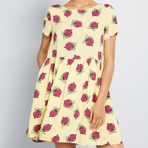 Sway Into Style Babydoll Beet Dress